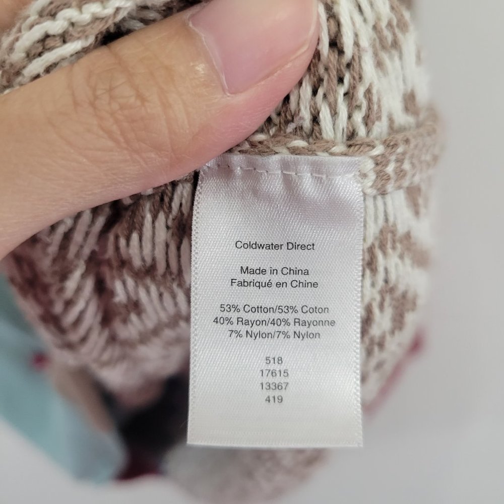 Coldwater Creek 2x Multicolor Patchwork Cowl Neck… - image 7